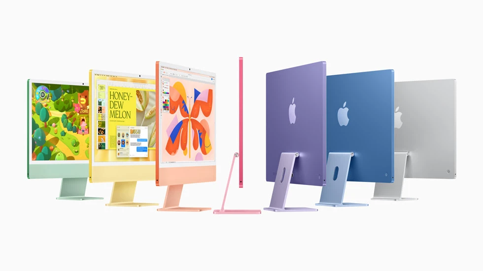 Computadores de mesa iMac, imagem oficial Apple